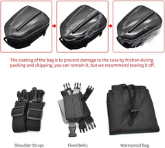 shamofeng-Waterproof Hard Shell Motorcycle Tail Bag