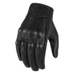 shamofeng- Perforated/non-perforated design sheepskin biker gloves