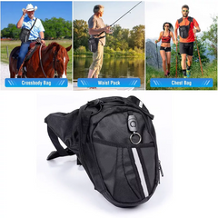 shamofeng-Black Motorcycle Riding Waist Pack