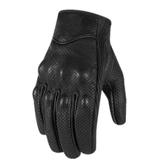 shamofeng- Perforated/non-perforated design sheepskin biker gloves