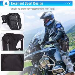 shamofeng-Black Motorcycle Riding Waist Pack