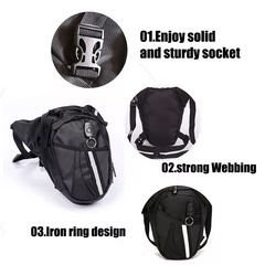 shamofeng-Black Motorcycle Riding Waist Pack