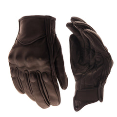 shamofeng- Perforated/non-perforated design sheepskin biker gloves