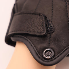 shamofeng- Perforated/non-perforated design sheepskin biker gloves