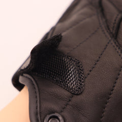 shamofeng- Perforated/non-perforated design sheepskin biker gloves